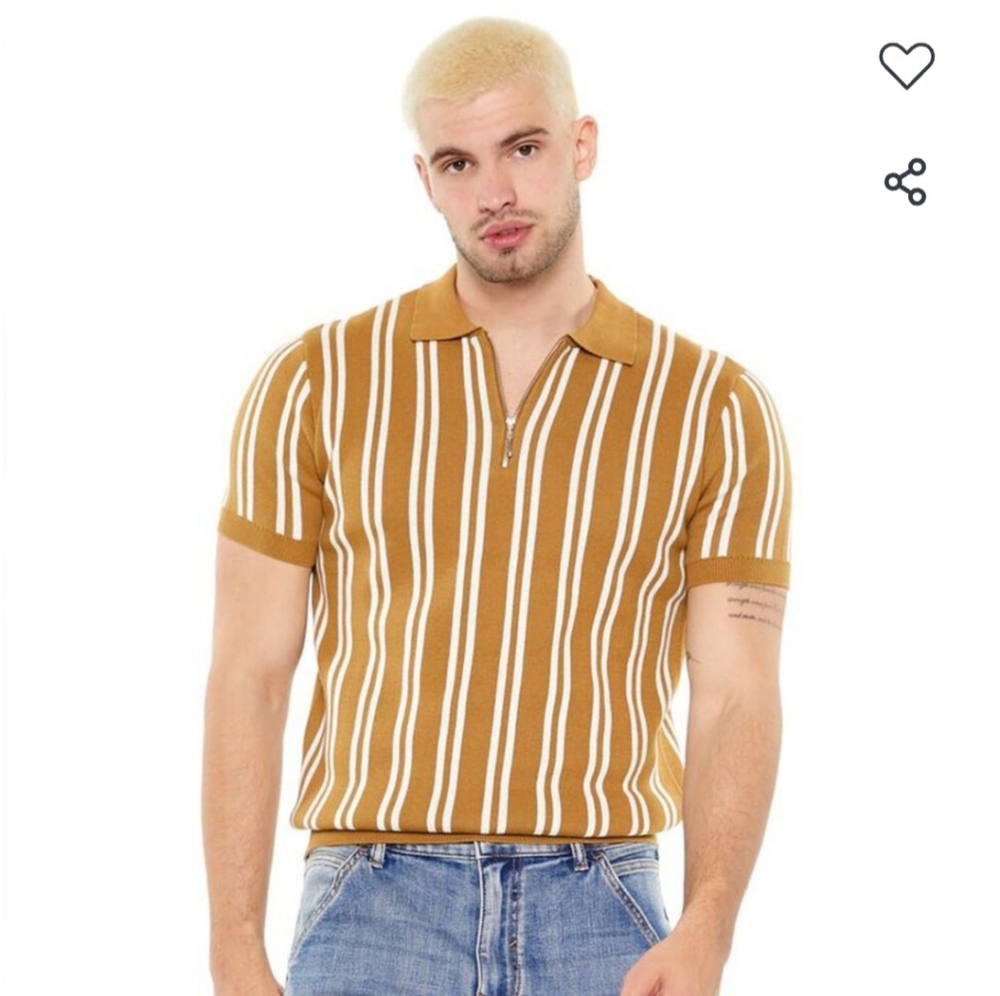 Striped Sweater- Knit Shirt